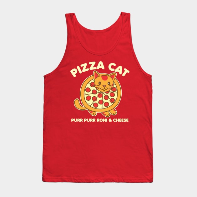 Pizza Cat Tank Top by DetourShirts